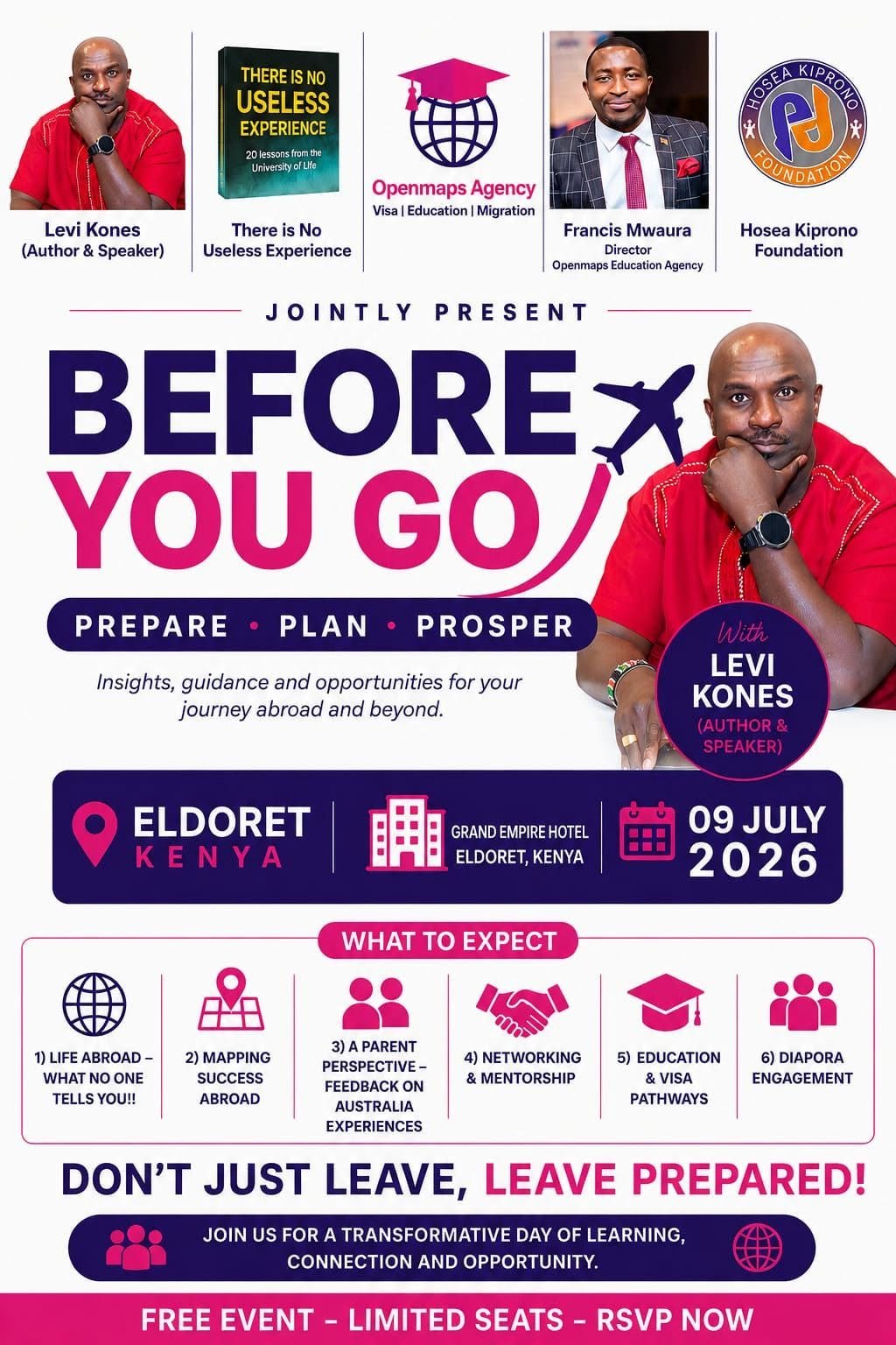 Before You Go event with Levi Kones, Francis Mwaura, Openmaps Agency and HKF