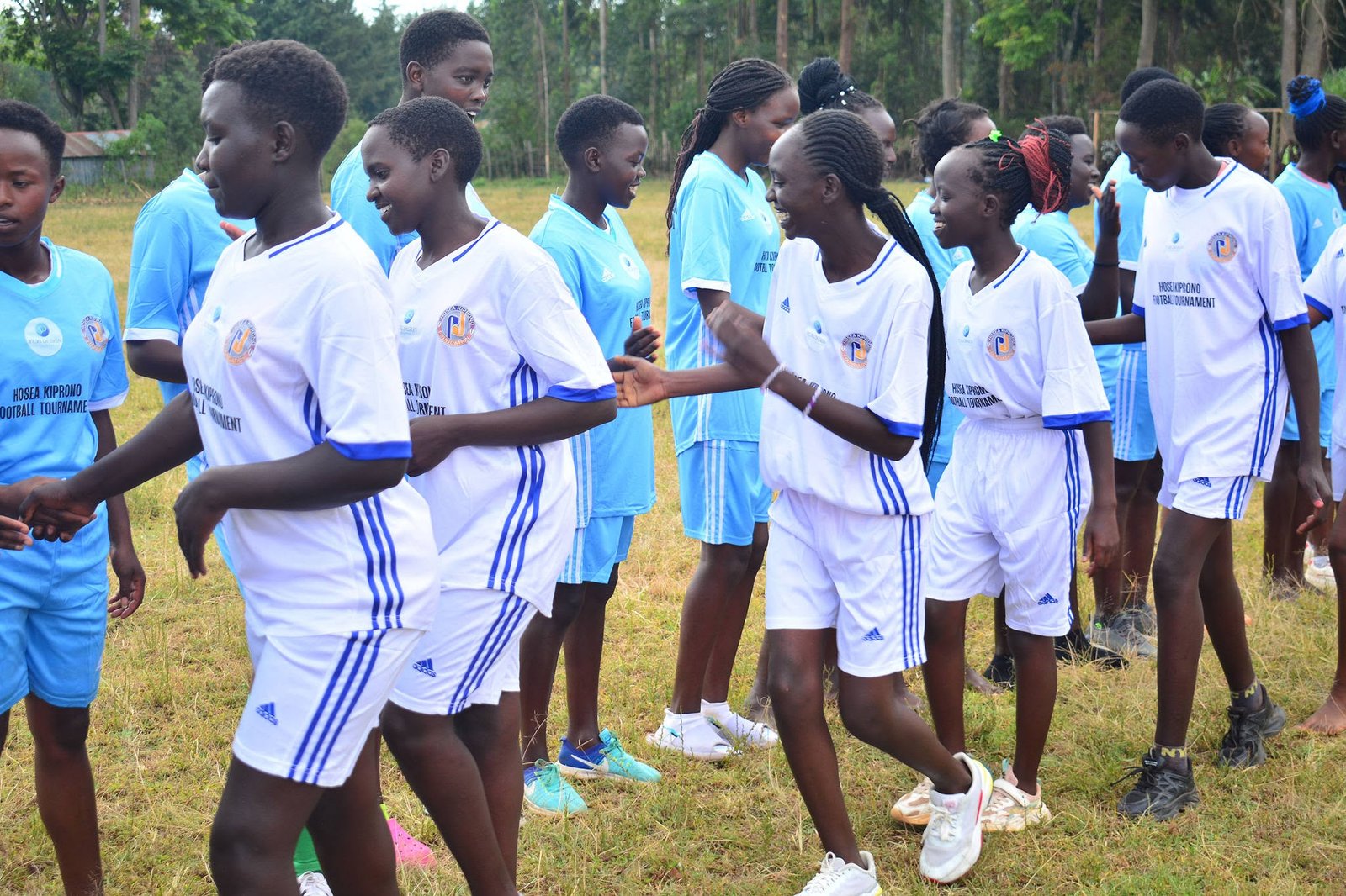Young people participating in a Hosea Kiprono Foundation sports activity